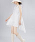 Asymmetric Pleated Frill Dress